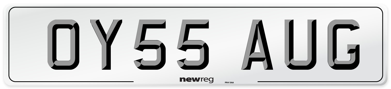 OY55 AUG Number Plate from New Reg